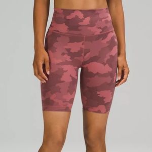 Lululemon Wunder Train High-Rise Short 8" heritage 365 Camo Brier Rose Multi